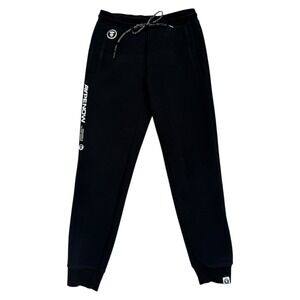 A Bathing Ape BAPE Aape Kids Black Jogger Sweatpants Boys Size L Soft Stretchy